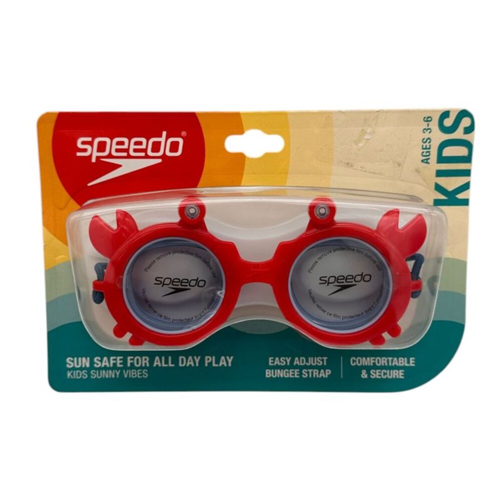Speedo Kids Sunny Vibes Swim Goggles in Red Claw Crab Shaped for Ages 3-6